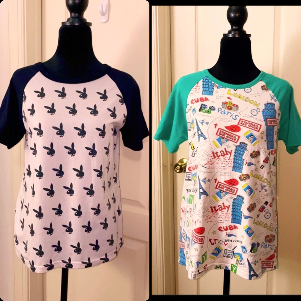 🛍Bundle of Playboy bunny top 🐰 & traveling top 🌎
